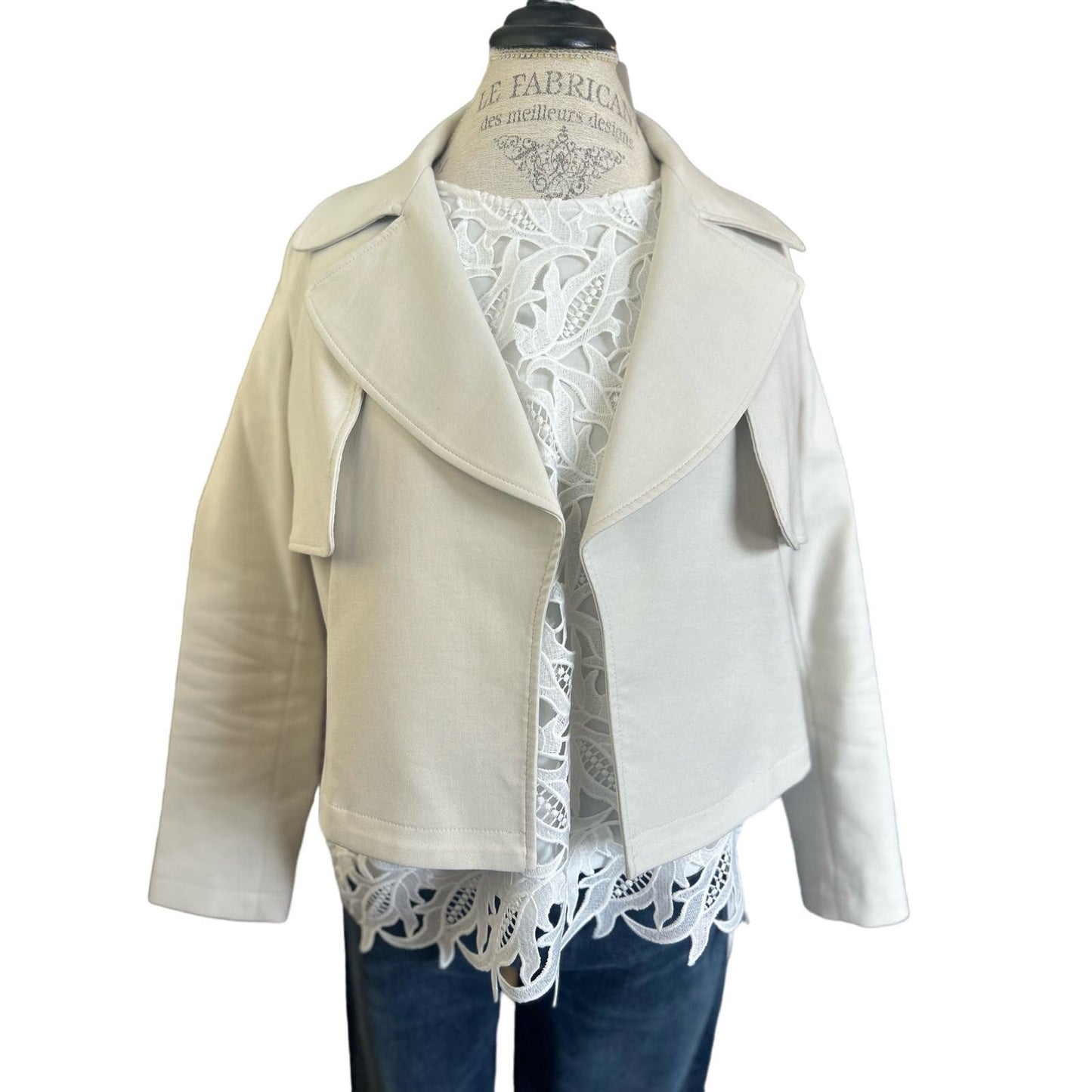 Cuyana Cropped Trench Coat Size S