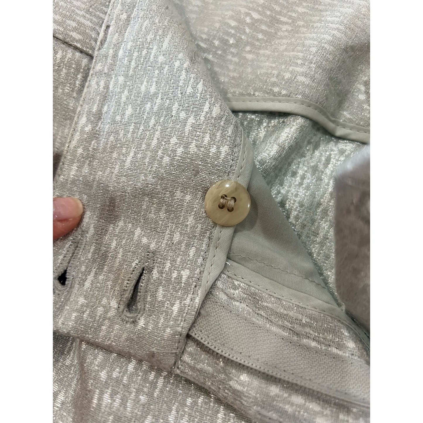 Dolce & Gabbana Silver Strip Slacks