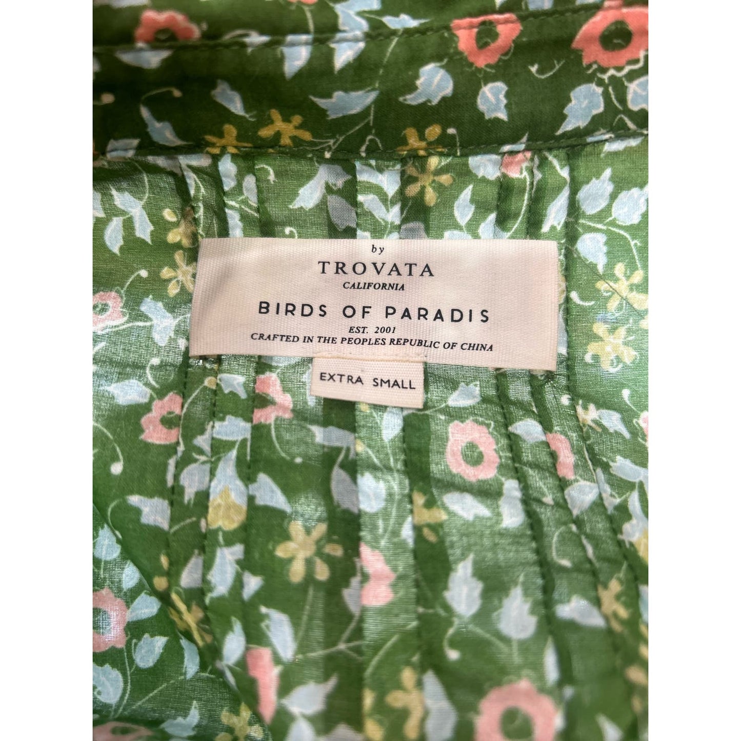 Trovata Gemma Blouse - Green Motif Size XS