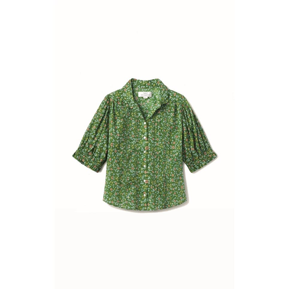 Trovata Gemma Blouse - Green Motif Size XS