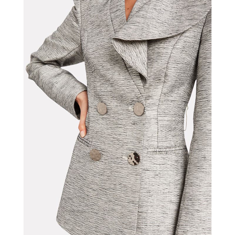 ACLER Davidson Ruffled Double-Breasted Blazer Size M