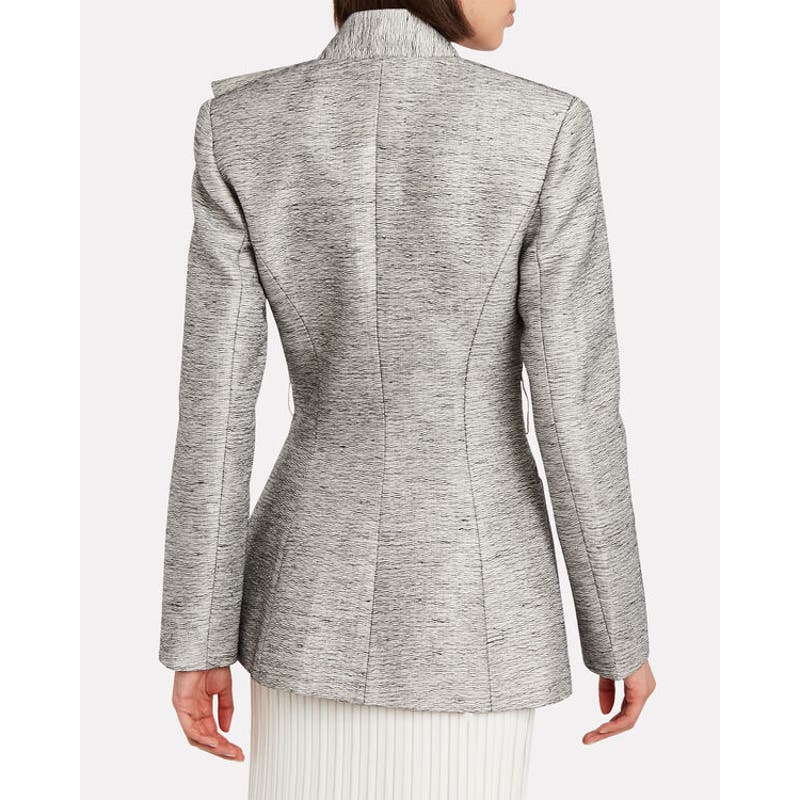 ACLER Davidson Ruffled Double-Breasted Blazer Size M