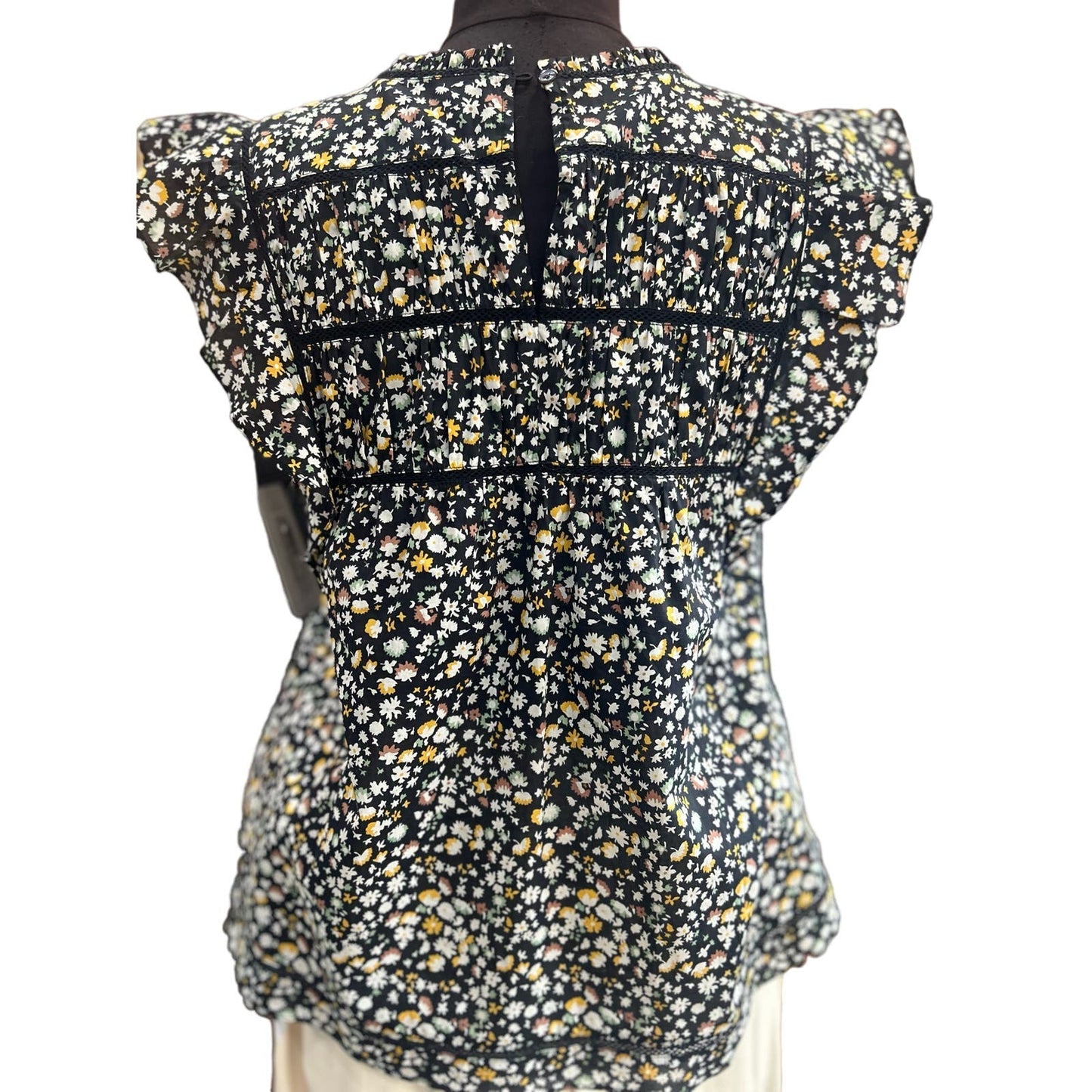 Rails Filomena Top Black Mini Floral Size M