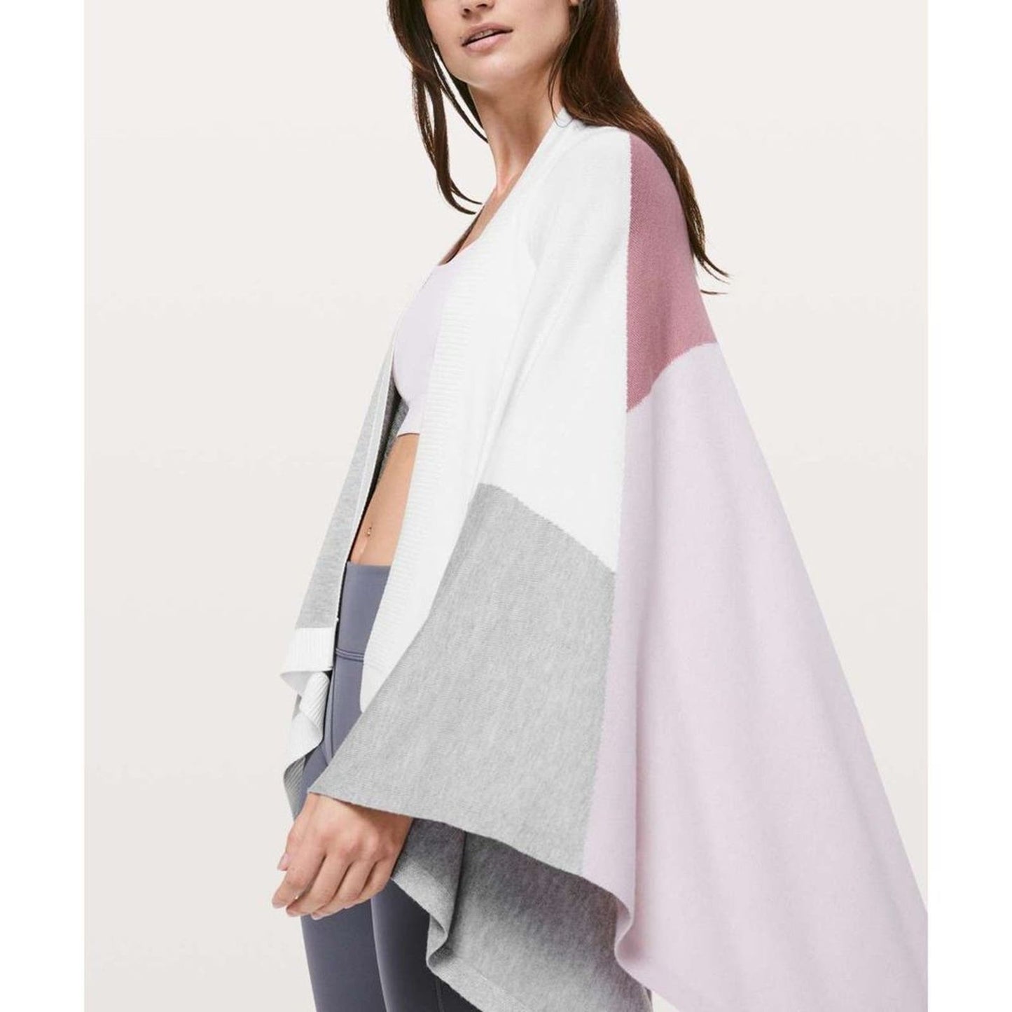 Lululemon Hatha Wrap Quicksand / Misty Pink / White / Heathered Core Light Grey