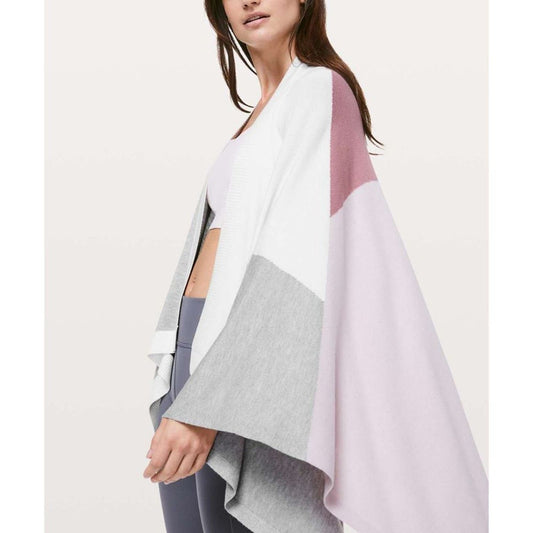 Lululemon Hatha Wrap Quicksand / Misty Pink / White / Heathered Core Light Grey