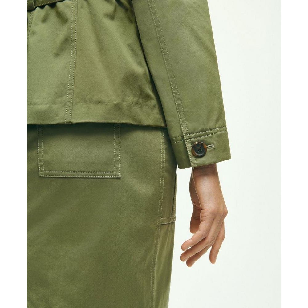 Brooks Brothers Stretch Cotton Twill Belted Safari Jacket NWT Size 4