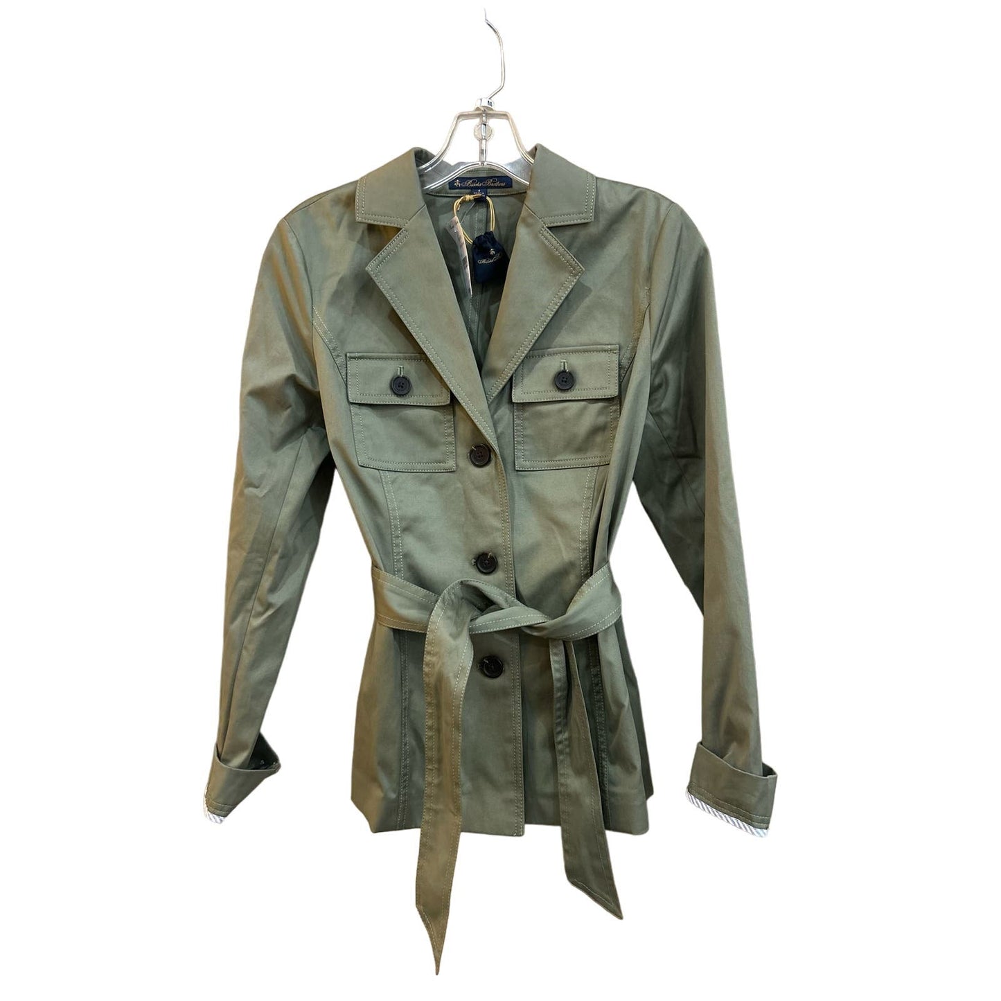 Brooks Brothers Stretch Cotton Twill Belted Safari Jacket NWT Size 4