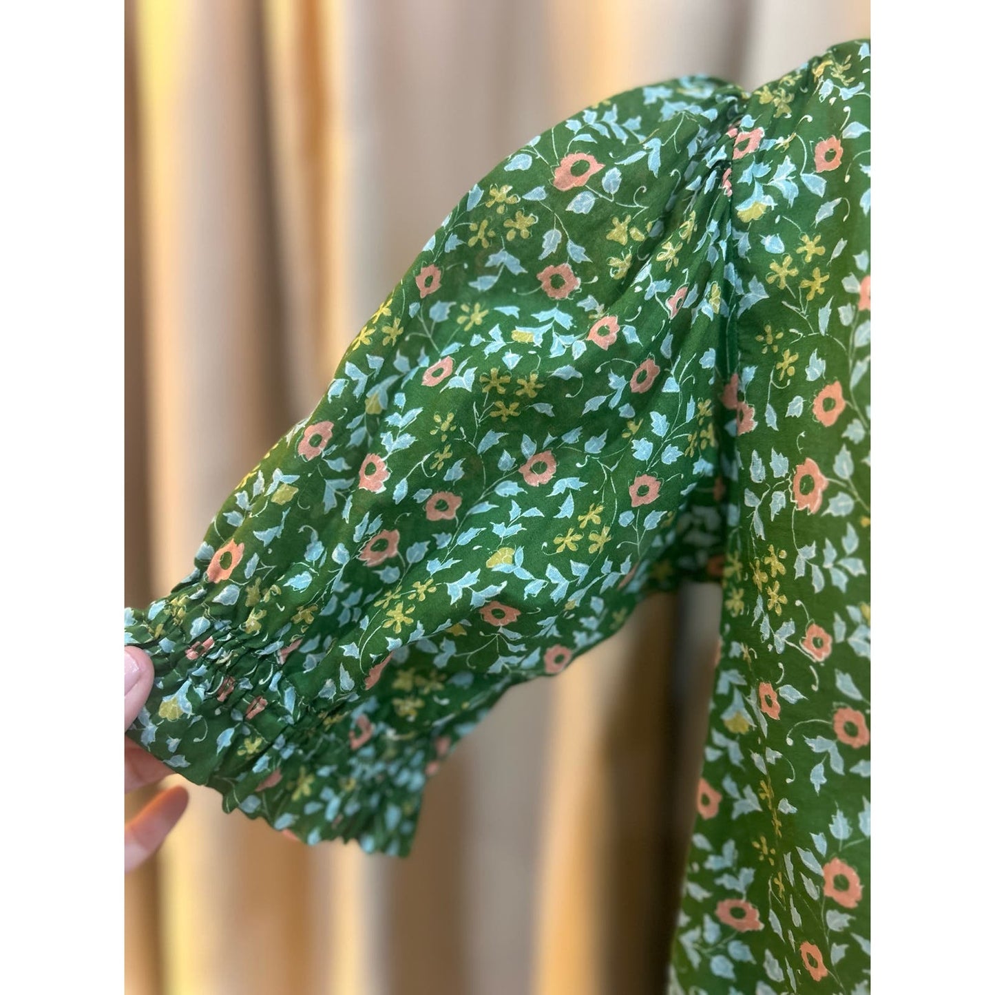 Trovata Gemma Blouse - Green Motif Size XS