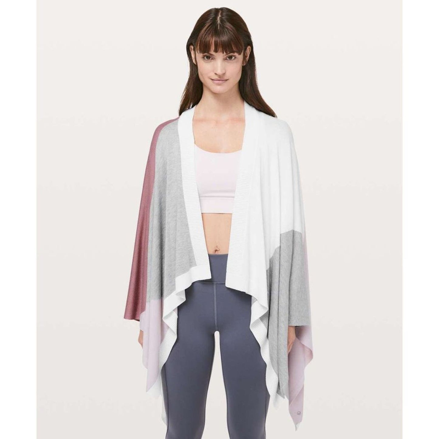 Lululemon Hatha Wrap Quicksand / Misty Pink / White / Heathered Core Light Grey