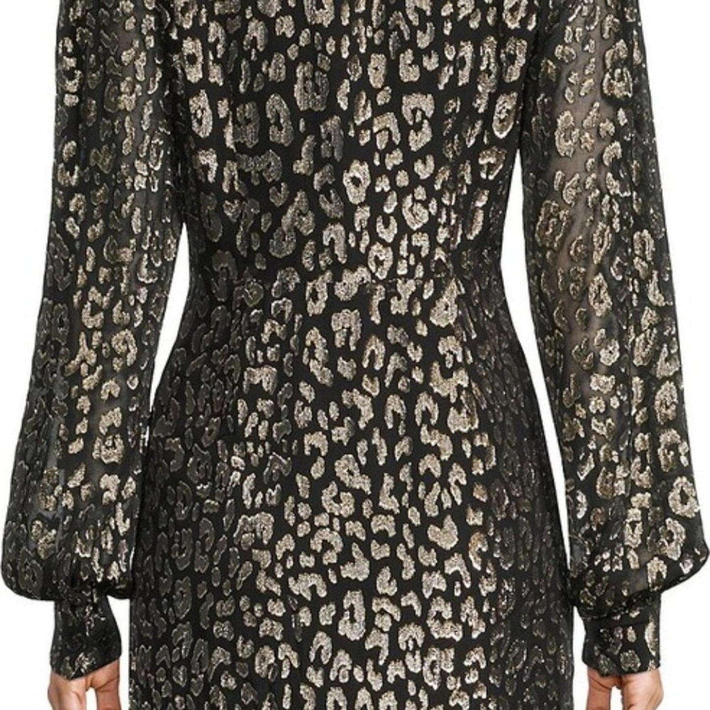 MICHAEL Michael Kors Metallic Cheetah Jacquard Dress Size S