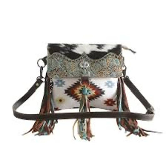 Myra Bag Fluttering Vines Canvas & Hairon Bag