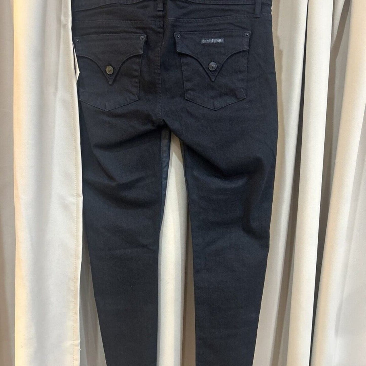 HUDSON Collin Vice Versa Skinny Jeans Two Tone Color Block Denim Black Size 31