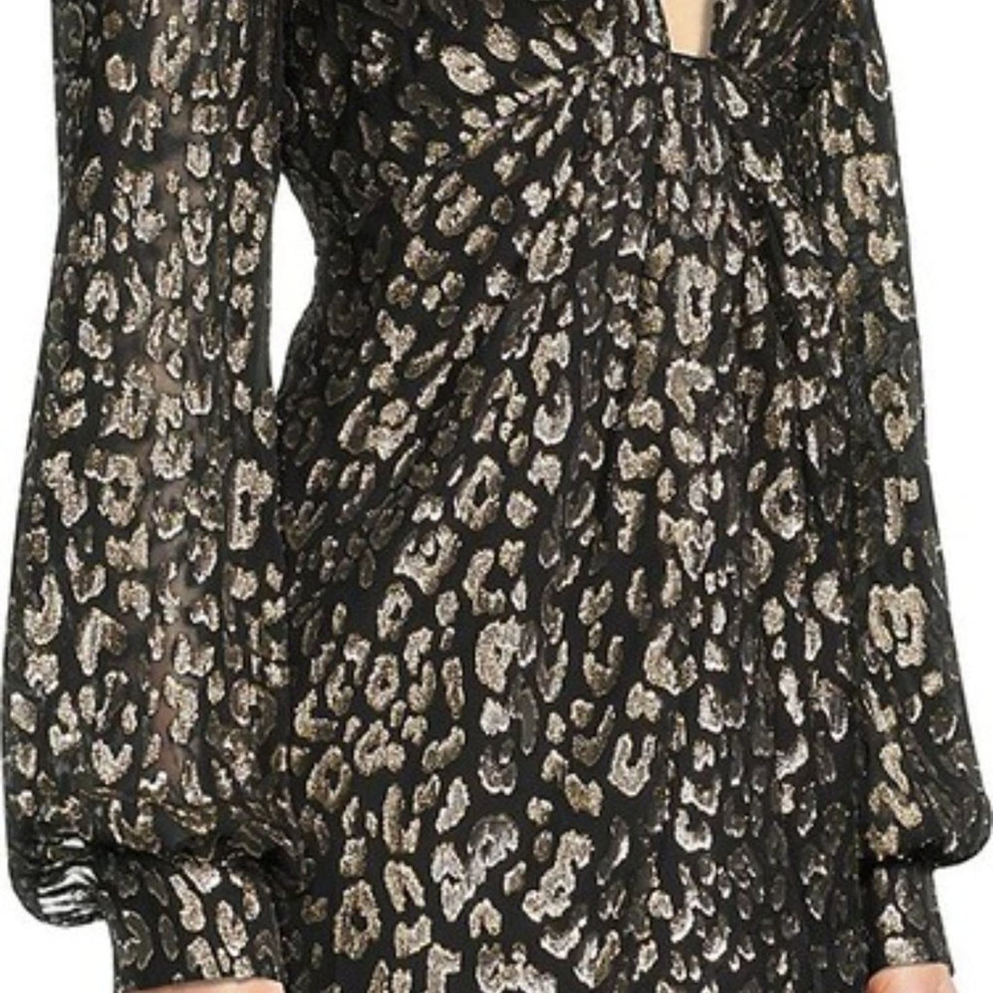 MICHAEL Michael Kors Metallic Cheetah Jacquard Dress Size S