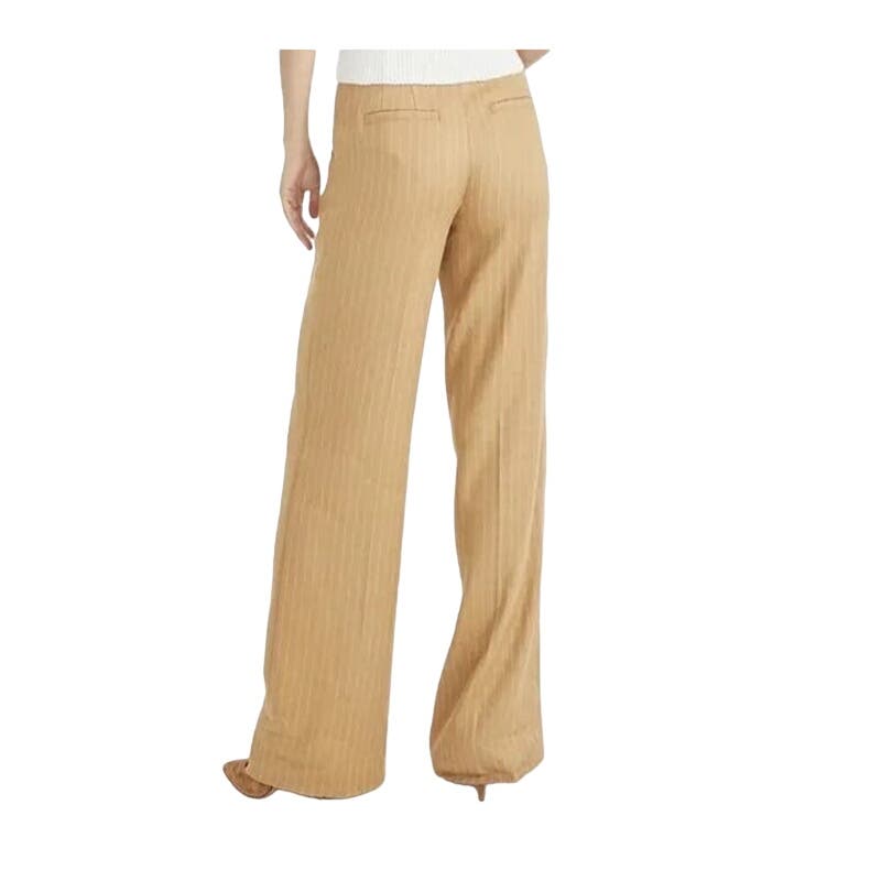 Veronica Beard Sunny Pants Camel Pinstripe Wide leg Size 4 NWT