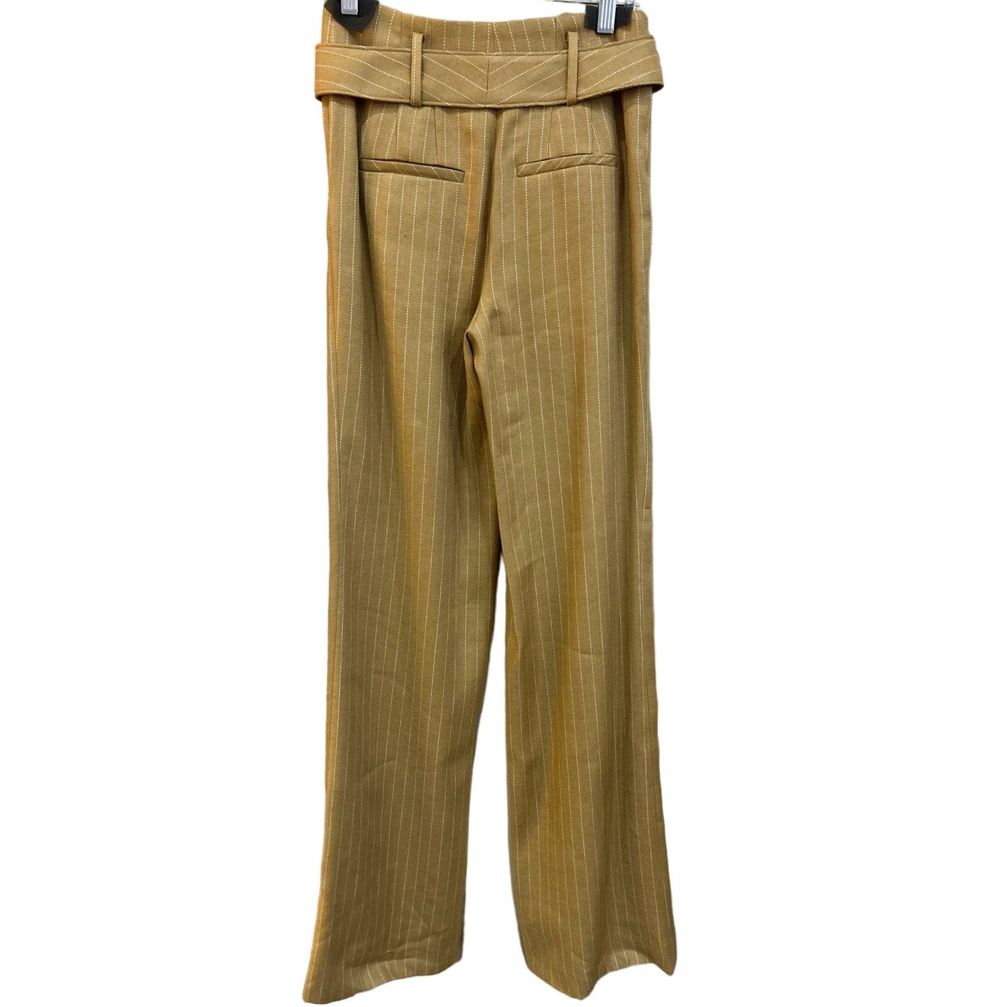 Veronica Beard Sunny Pants Camel Pinstripe Wide leg Size 4 NWT