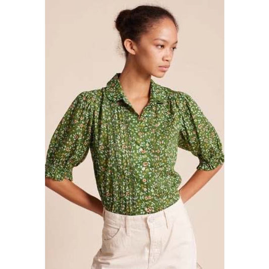 Trovata Gemma Blouse - Green Motif Size XS